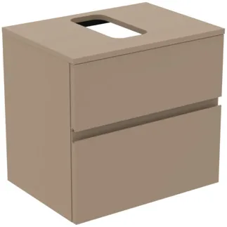 Bild von IDEAL STANDARD Finesse Waschtischunterschrank 602x440mm, mit 2 Softclose Auszügen, mit Waschtischplatte #E3476UP