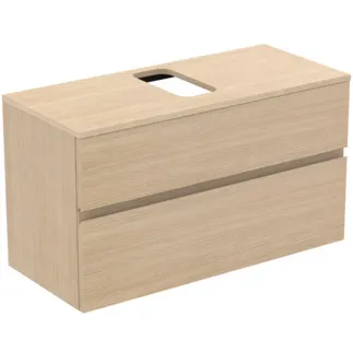 Bild von IDEAL STANDARD Finesse Waschtischunterschrank 1002x440mm, mit 2 Softclose Auszügen, mit Waschtischplatte #E3478US