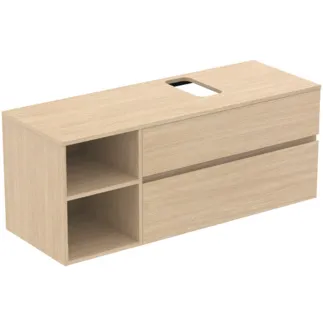 Bild von IDEAL STANDARD Finesse Waschtischunterschrank 1402x505mm, mit 2 Softclose Auszügen, mit Waschtischplatte #E3505US