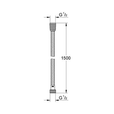 Bild von GROHE Relexaflex Metal Long-Life Metall-Brauseschlauch #28143000 - chrom