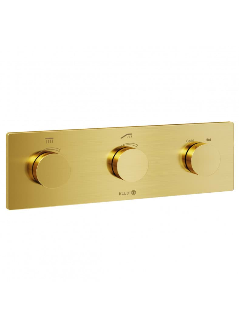 Bild von KLUDI KLUDI-TRONIC PUSHTRONIC elektronisches Unterputz-Thermostat #38300N0-00 - brushed gold