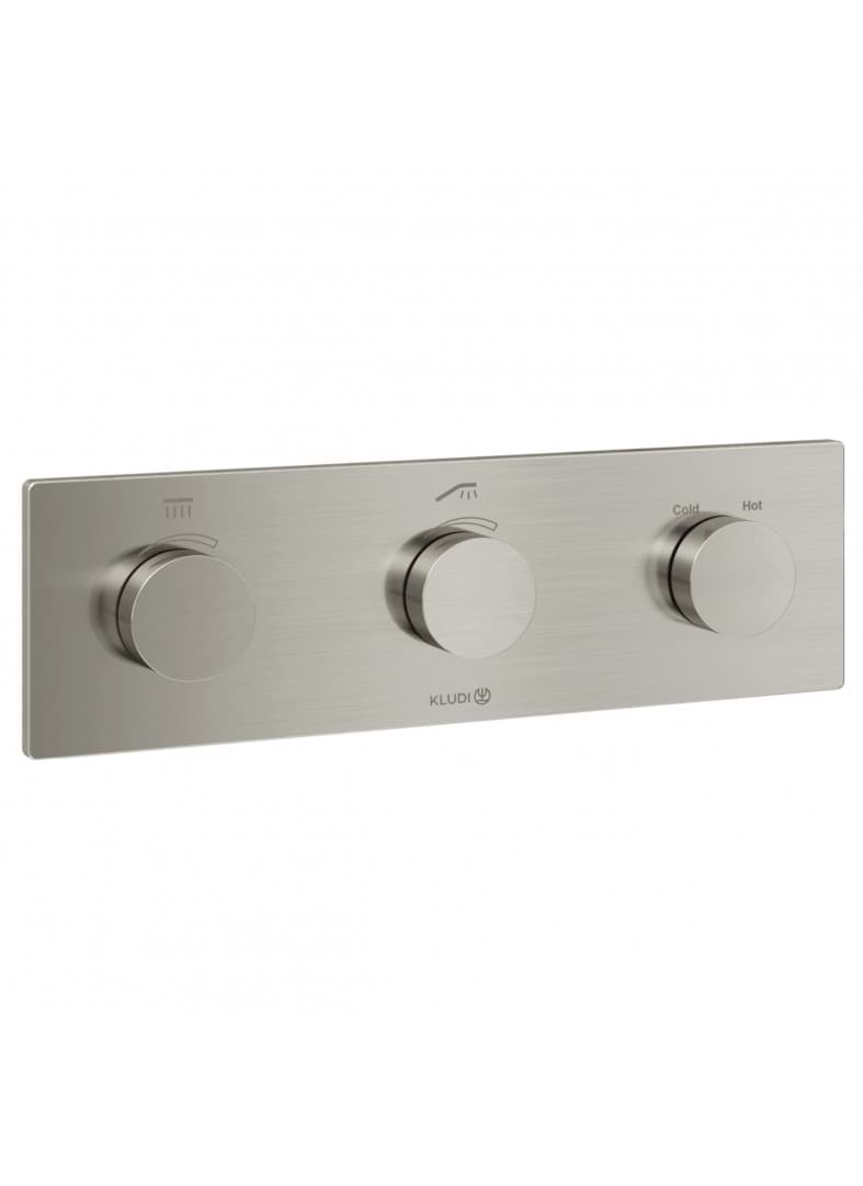 Bild von KLUDI KLUDI-PUSHTRONIC elektronisches Unterputz-Thermostat #38300N5-00 - Brushed Nickel