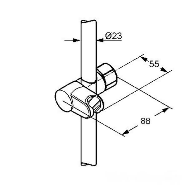 Bild von KLUDI Brausegleiter für O 23 mm Wandstangen 6253505-00 chrom