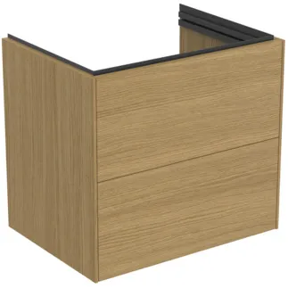 Bild von IDEAL STANDARD Conca Möbelwaschtischunterschrank 600x440mm, mit 2 Push-Open (Softclose-Einzug) Auszügen #T5574Y6 - Eiche hell