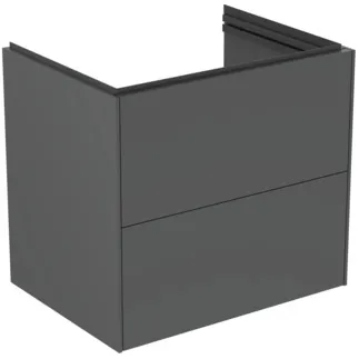 Bild von IDEAL STANDARD Conca Möbelwaschtischunterschrank 600x440mm, mit 2 Push-Open (Softclose-Einzug) Auszügen #T5574Y2 - Anthrazit matt