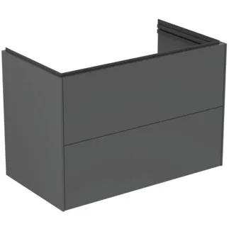 Bild von IDEAL STANDARD Conca Möbelwaschtischunterschrank 800x440mm, mit 2 Push-Open (Softclose-Einzug) Auszügen #T5575Y2 - Anthrazit matt