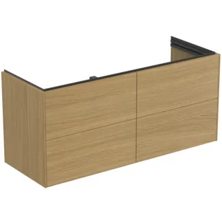 Bild von IDEAL STANDARD Conca Möbelwaschtischunterschrank 1200x440mm, mit 4 Push-Open (Softclose-Einzug) Auszügen #T5579Y6 - Eiche hell