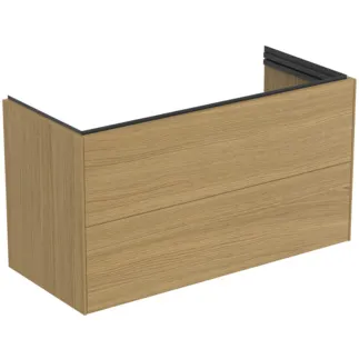 Bild von IDEAL STANDARD Conca Möbelwaschtischunterschrank 1000x440mm, mit 2 Push-Open (Softclose-Einzug) Auszügen #T5577Y6 - Eiche hell