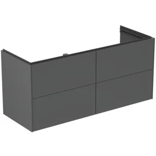 Bild von IDEAL STANDARD Conca Möbelwaschtischunterschrank 1200x440mm, mit 4 Push-Open (Softclose-Einzug) Auszügen #T5579Y2 - Anthrazit matt