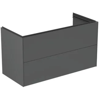 Bild von IDEAL STANDARD Conca Möbelwaschtischunterschrank 1000x440mm, mit 2 Push-Open (Softclose-Einzug) Auszügen #T5577Y2 - Anthrazit matt