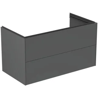 Bild von IDEAL STANDARD Conca Möbelwaschtischunterschrank 1000x505mm, mit 2 Push-Open (Softclose-Einzug) Auszügen #T5581Y2 - Anthrazit matt