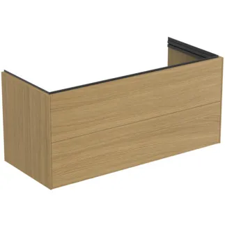 Bild von IDEAL STANDARD Conca Möbelwaschtischunterschrank 1200x505mm, mit 2 Push-Open (Softclose-Einzug) Auszügen #T5583Y6 - Eiche hell