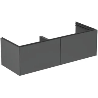 Bild von IDEAL STANDARD Conca Möbelwaschtischunterschrank 1200x440mm, mit 2 Push-Open (Softclose-Einzug) Auszügen #T5578Y2 - Anthrazit matt