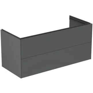 Bild von IDEAL STANDARD Conca Möbelwaschtischunterschrank 1200x505mm, mit 2 Push-Open (Softclose-Einzug) Auszügen #T5583Y2 - Anthrazit matt