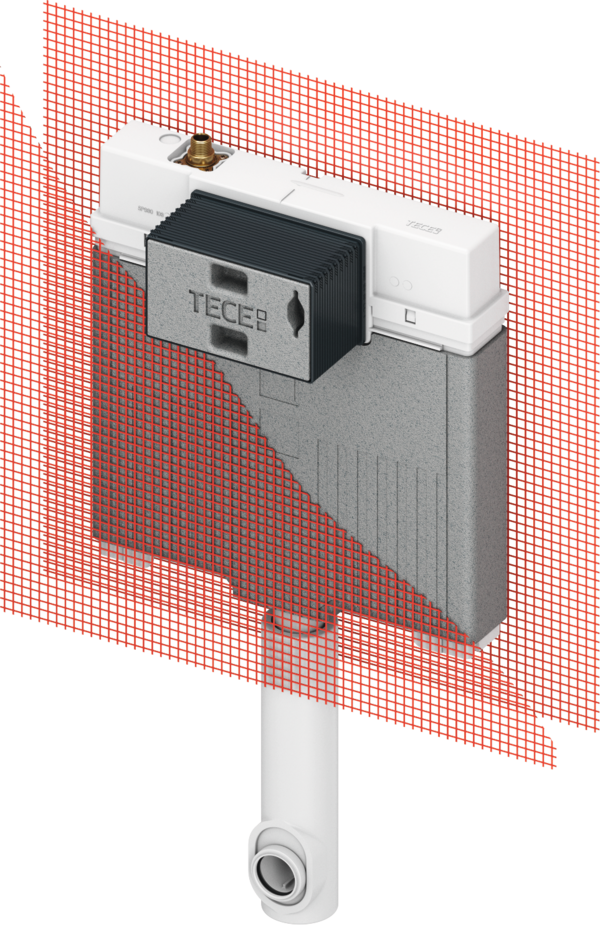 Bild von TECE TECEbox Octa II-Spülkasten 8 cm, für Stand-WC, mit Armierungsgewebe, Bauhöhe 1075 mm #9370500