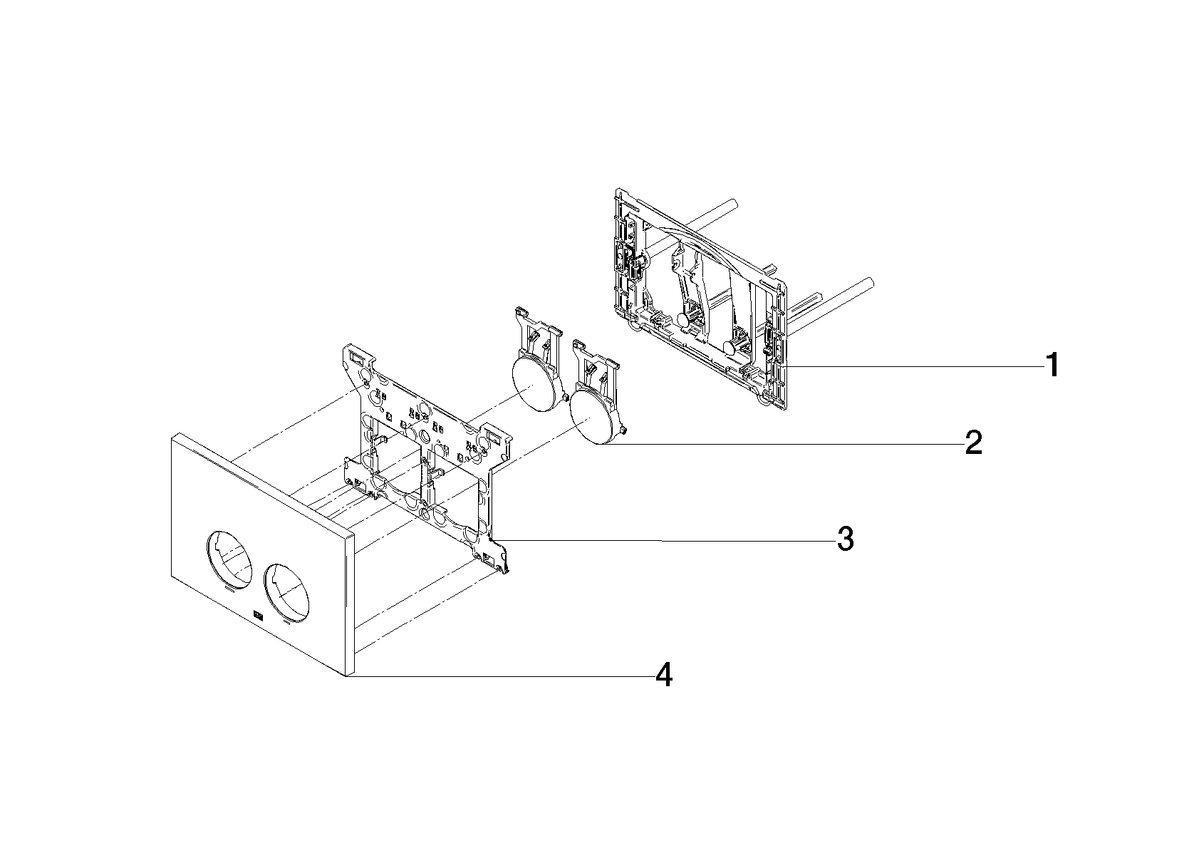 Bild von DORNBRACHT Betätigungsplatte für WC-UP-Spülkasten der Firma Geberit , rund - Messing gebürstet (23kt Gold) #12665979-28