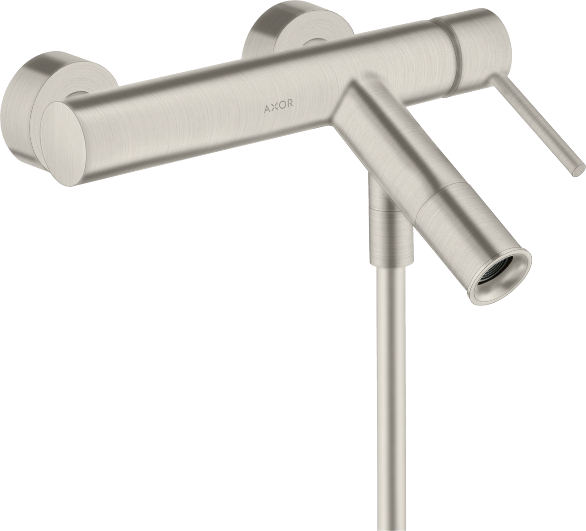 HANSGROHE AXOR Starck Einhebel-Wannenmischer Aufputz mit Pingriff #10411800 - Edelstahl Optic