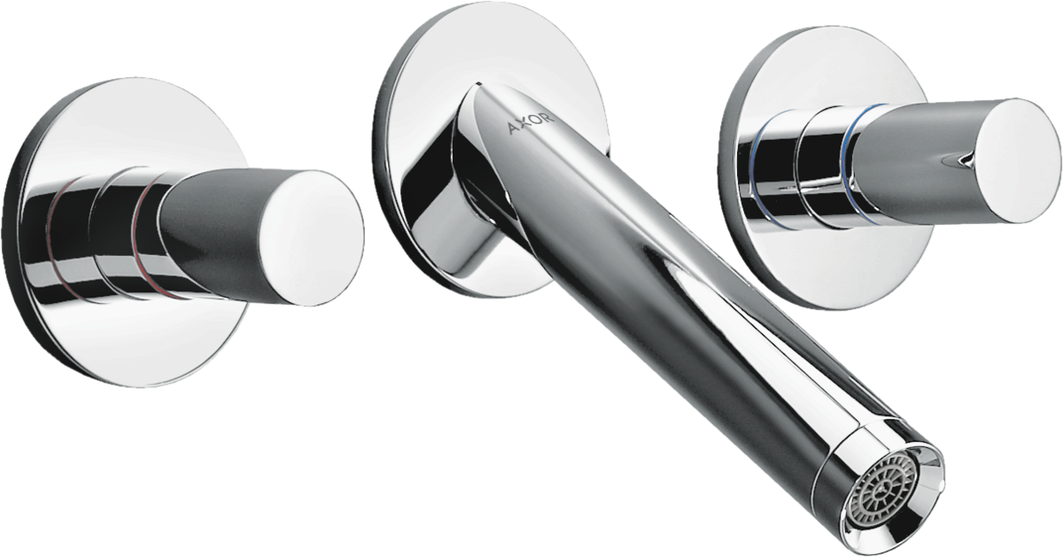 HANSGROHE AXOR Starck 3-Loch Waschtischarmatur Unterputz für Wandmontage mit Auslauf 125 mm #10313000