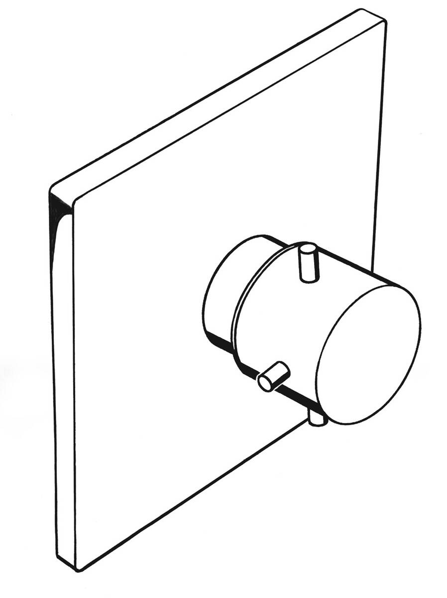 HANSGROHE AXOR Starck X Thermostat Unterputz #10716820 - Brushed Nickel