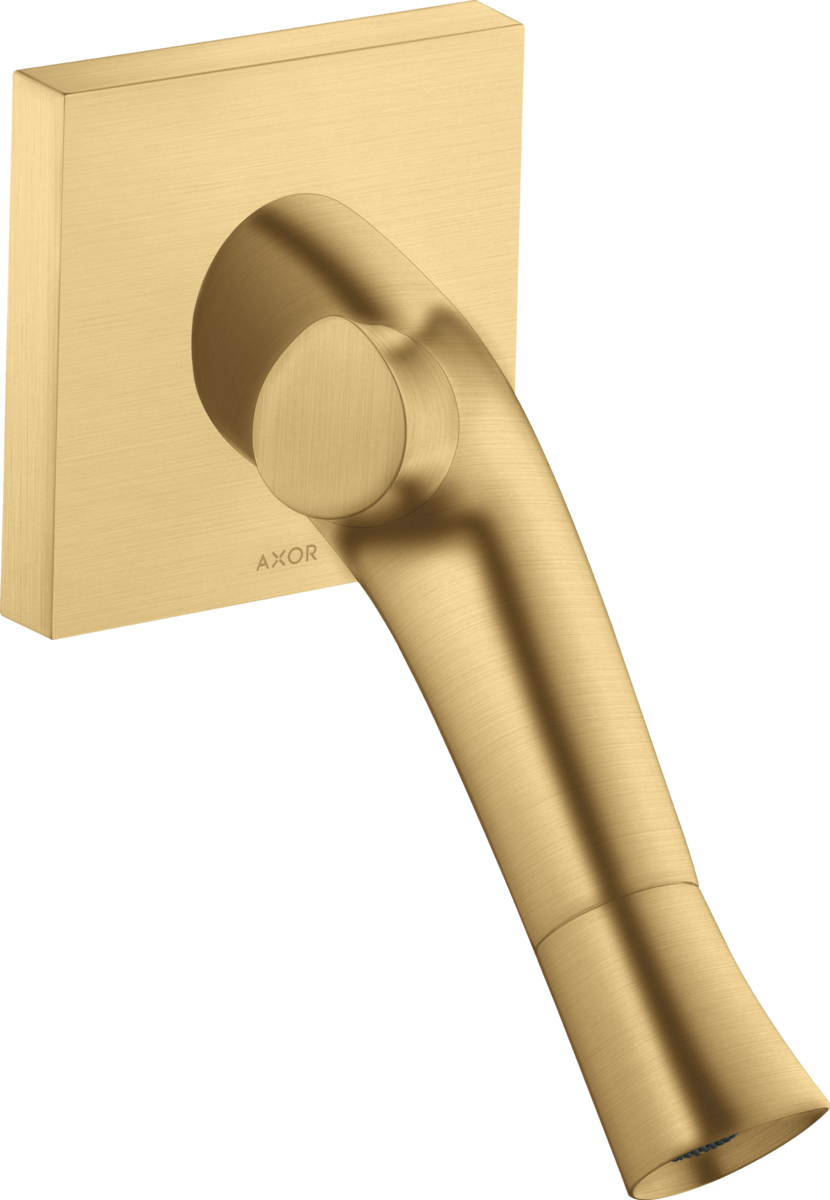 HANSGROHE AXOR Starck Organic 2-Griff Waschtischmischer Unterputz für Wandmontage mit Auslauf 187 mm #12015250 - Brushed Gold Optic