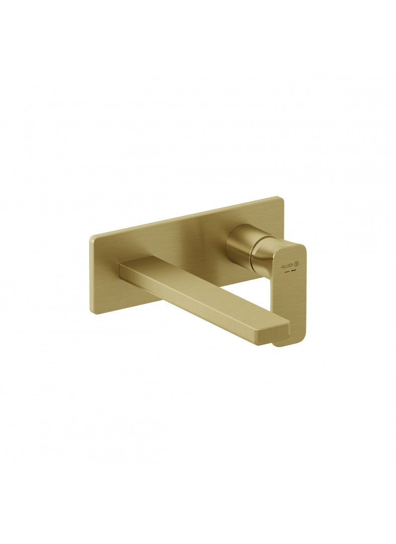 Bild von KLUDI KLUDI-RENON Unterputz-Waschtisch-Zweiloch-Wand-Einhandmischer #42244N075 - brushed gold