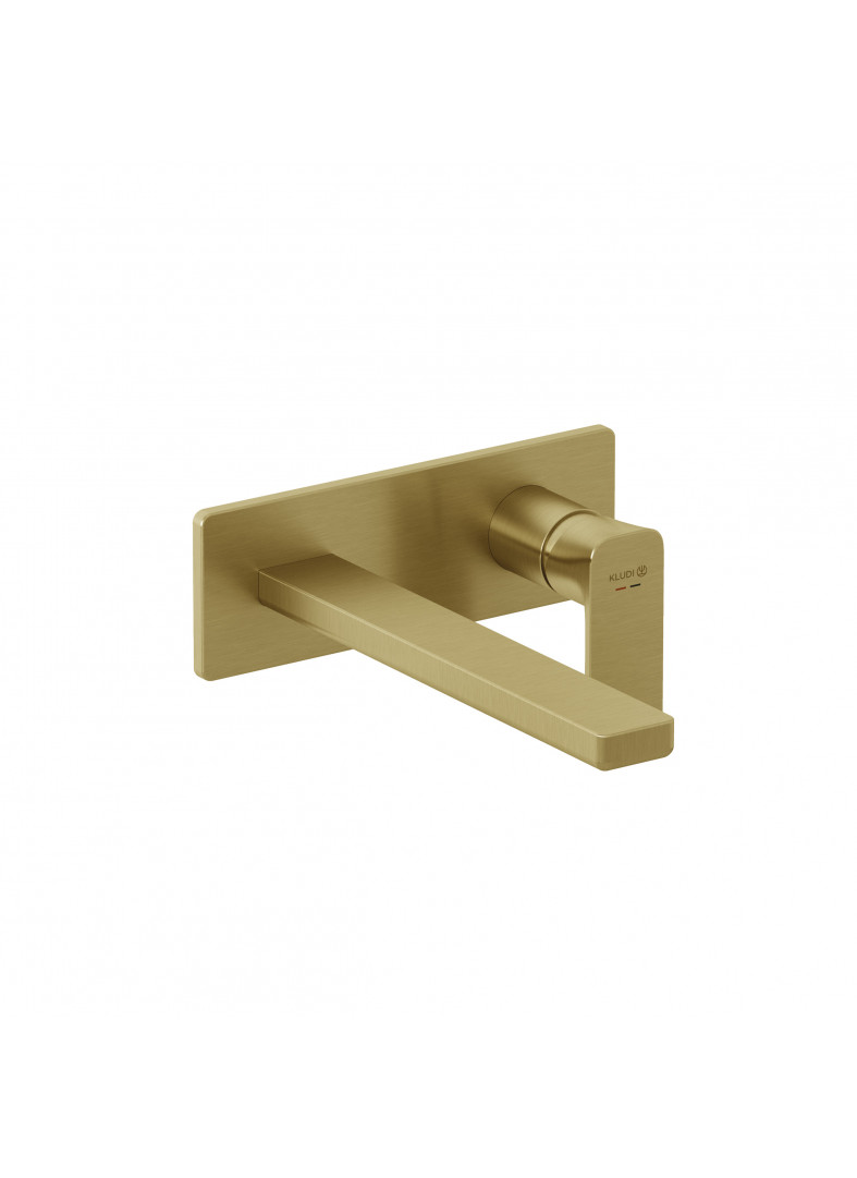 Bild von KLUDI KLUDI-RENON Unterputz-Waschtisch-Zweiloch-Wand-Einhandmischer #42245N075 - brushed gold