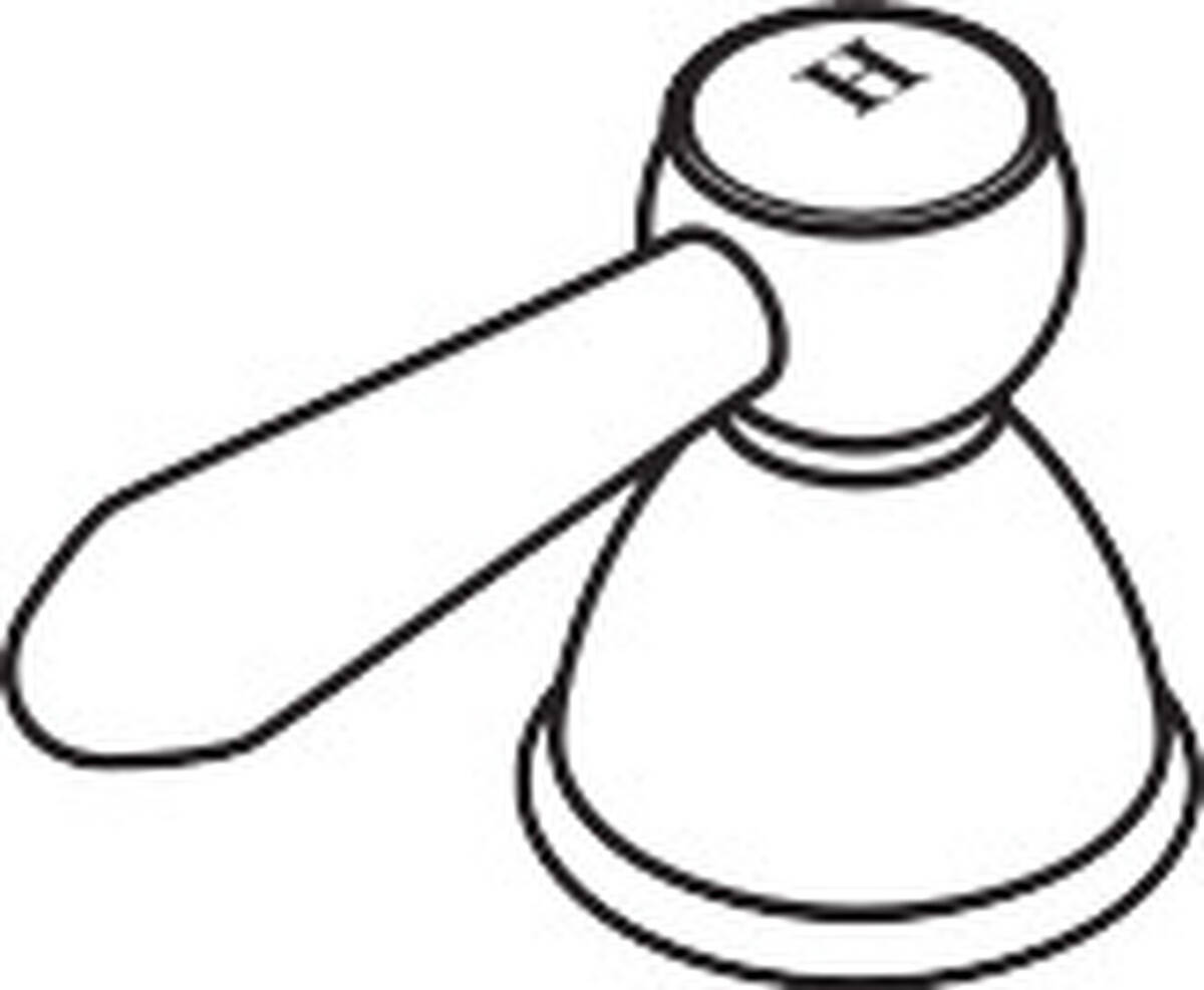 HANSGROHE Griff Warmwasserseite #17295120 - Chrom/Porzellan
