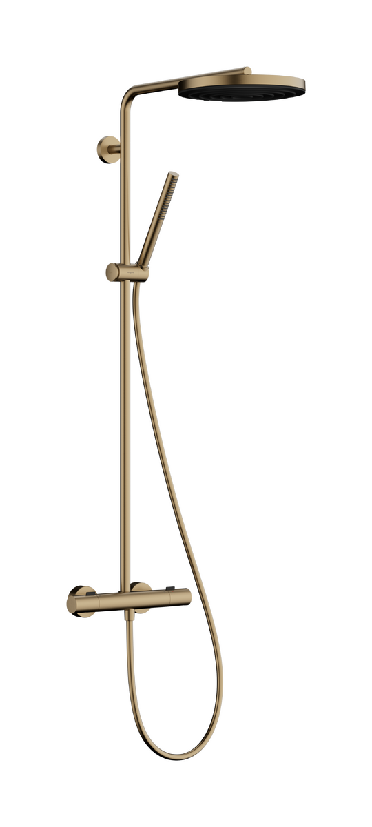 Bild von HANSGROHE Pulsify S Puro Showerpipe 260 1jet EcoSmart mit Ecostat Fine #24223140 - Brushed Bronze