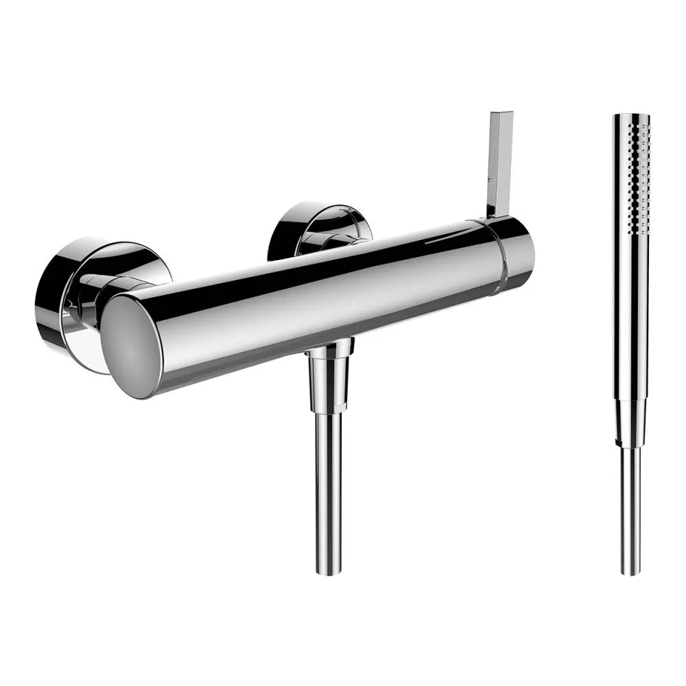 LAUFEN Kartell LAUFEN Duschenmischer, Anschlussdistanz 134-166 mm, mit Verschraubungen, mit Kunststoffschlauch 1800 mm, mit Handbrause TwinStick #H3313370041411