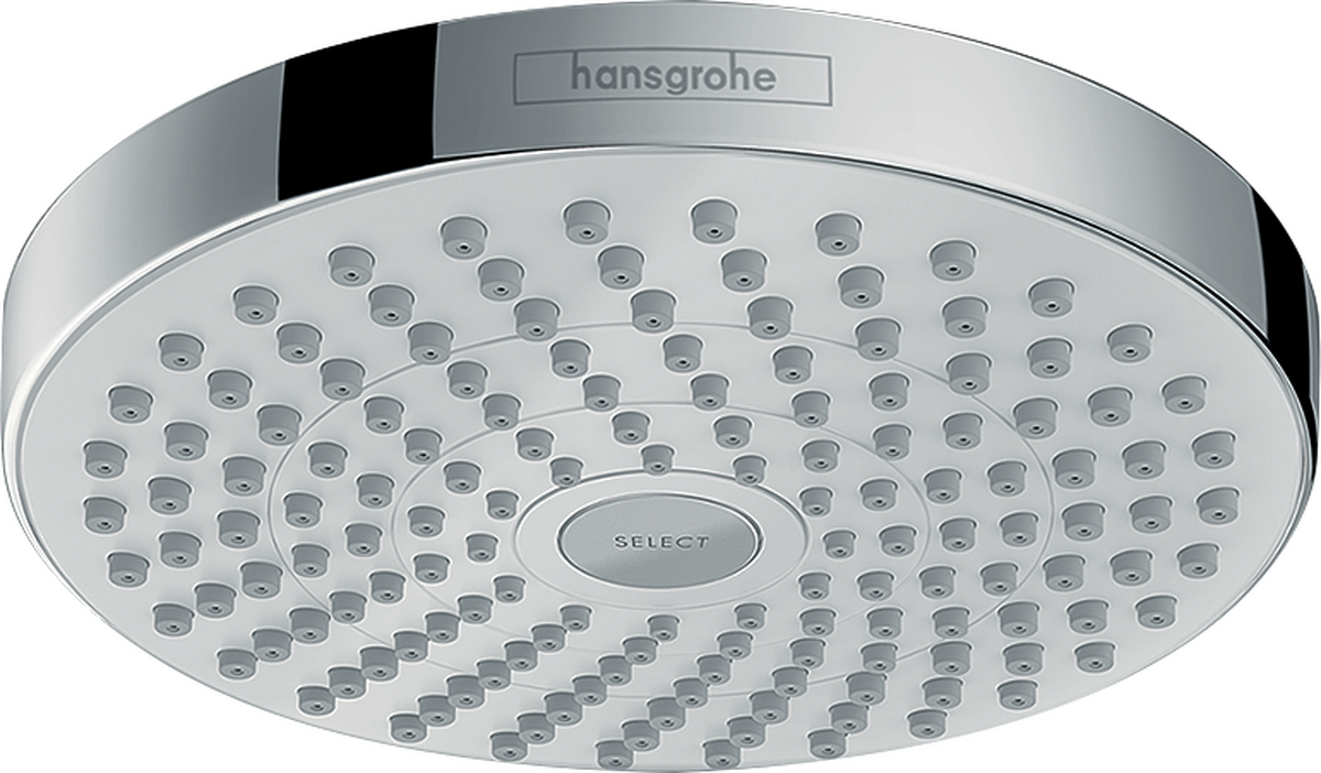 HANSGROHE Croma Select S Kopfbrause 180 2jet EcoSmart #26523400 - Weiß/Chrom