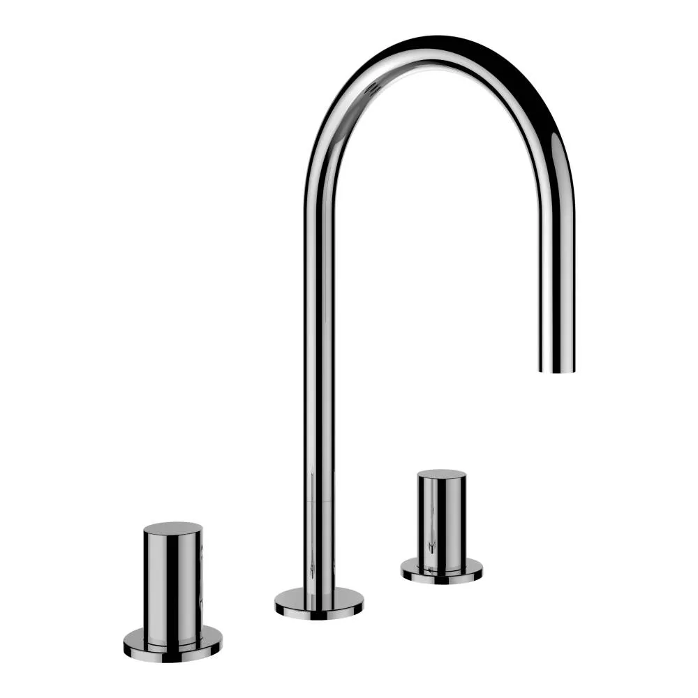 LAUFEN Kartell LAUFEN 3-Loch Waschtischmischer, Ausladung 166 mm, Schwenkauslauf, ohne Ablaufventil #H3123330042201