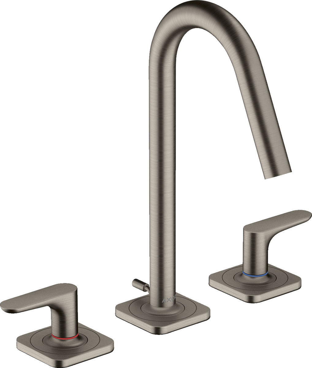 HANSGROHE AXOR Citterio M 3-Loch Waschtischarmatur 160 mit Hebelgriffen, Rosetten und Zugstangen-Ablaufgarnitur #34133800
