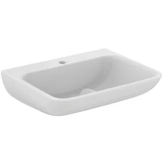 IDEAL STANDARD CONTOUR 21+ - Waschtisch 600x480x175 mm in weiß glänzend, 1 Hahnloch, ohne Überlauf - SmartGuard+ #E1604HY - Weiß (SmartGuard)