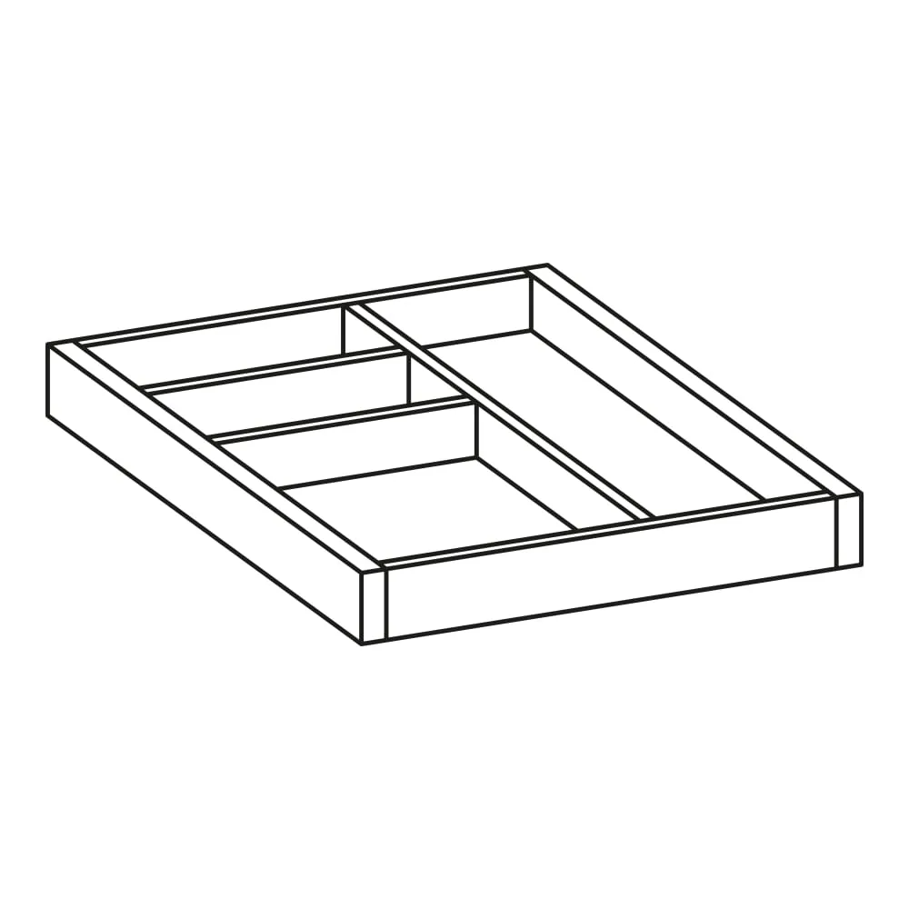 Bild von LAUFEN ILBAGNOALESSI Großes Ordnungssystem für Schublade (nicht passend für: H424450, H424470, H424500, H424520, H424360) 370 x 312 x 45 mm #H4924020976311 - 631 - Weiß glänzend