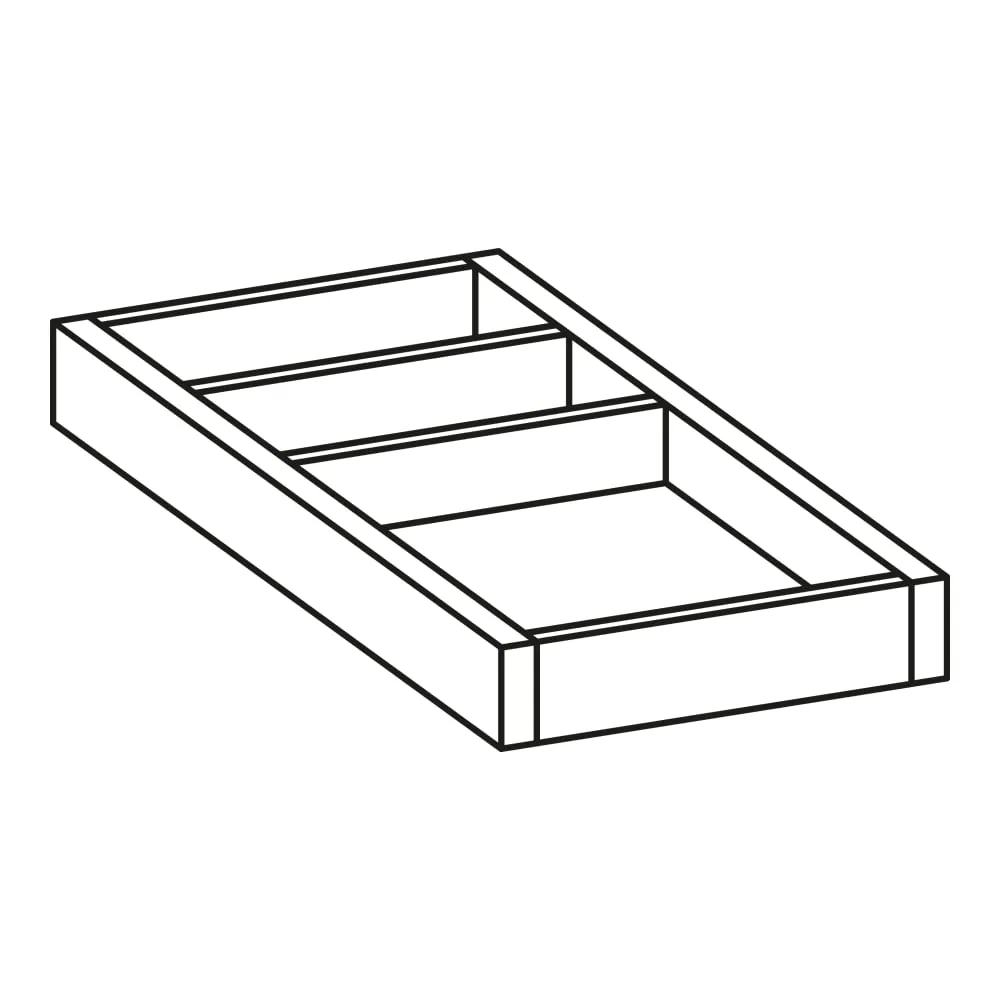 Bild von LAUFEN ILBAGNOALESSI Kleines Ordnungssystem für Schublade (nicht passend für: H424450, H424470, H424500, H424520, H424360) 370 x 202 x 45 mm #H4924010976311 - 631 - Weiß glänzend