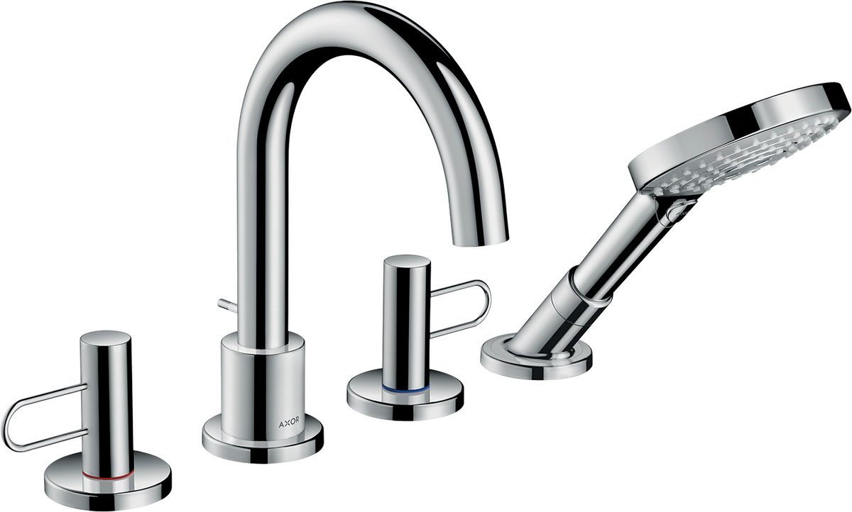HANSGROHE AXOR Uno 4-Loch Wannenrandarmatur mit Bügelgriffen #38445000