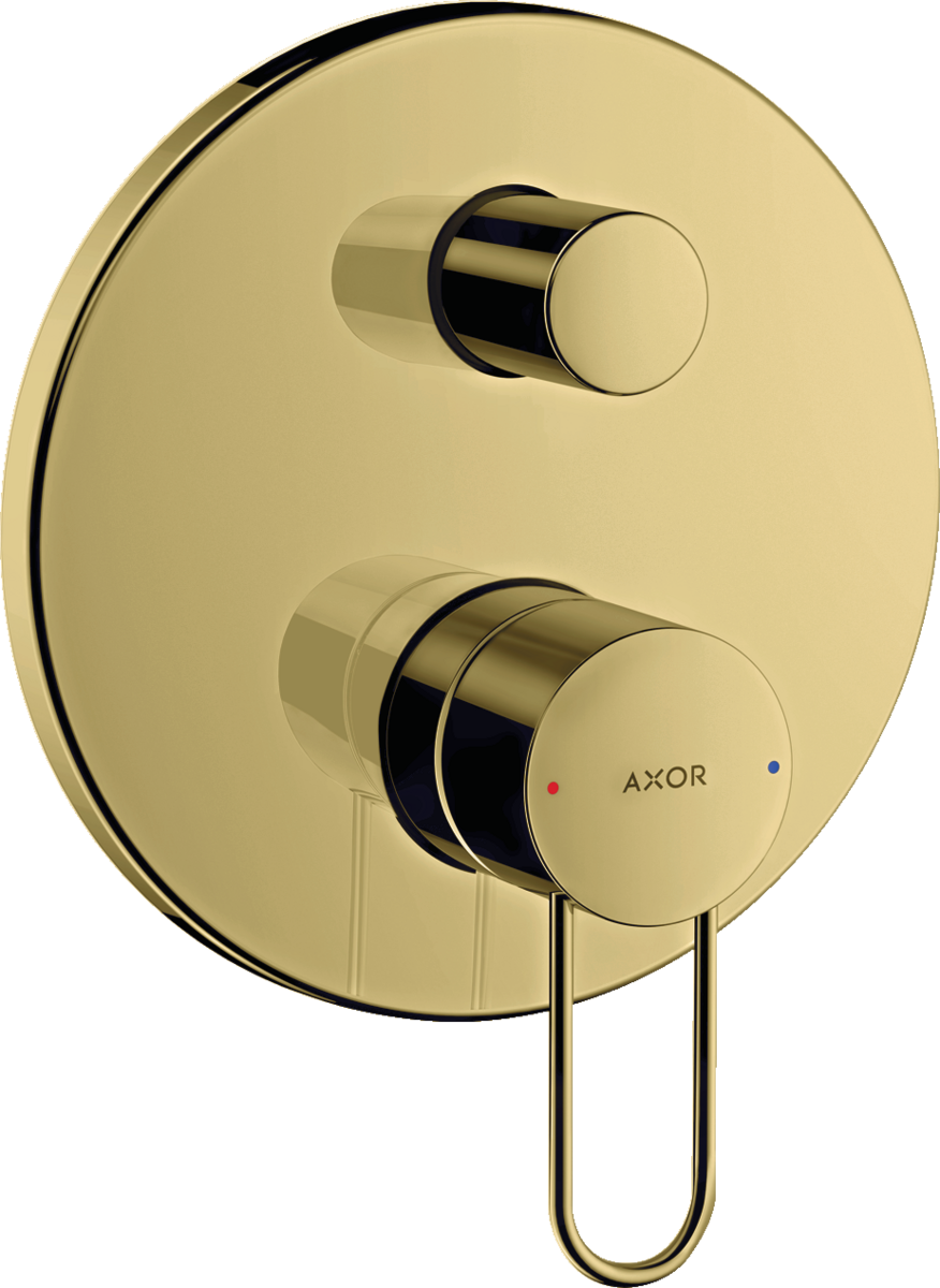 Bild von HANSGROHE AXOR Uno Einhebel-Wannenmischer Unterputz mit Bügelgriff und integrierter Sicherungskombination nach EN1717 #38428930 - Polished Brass