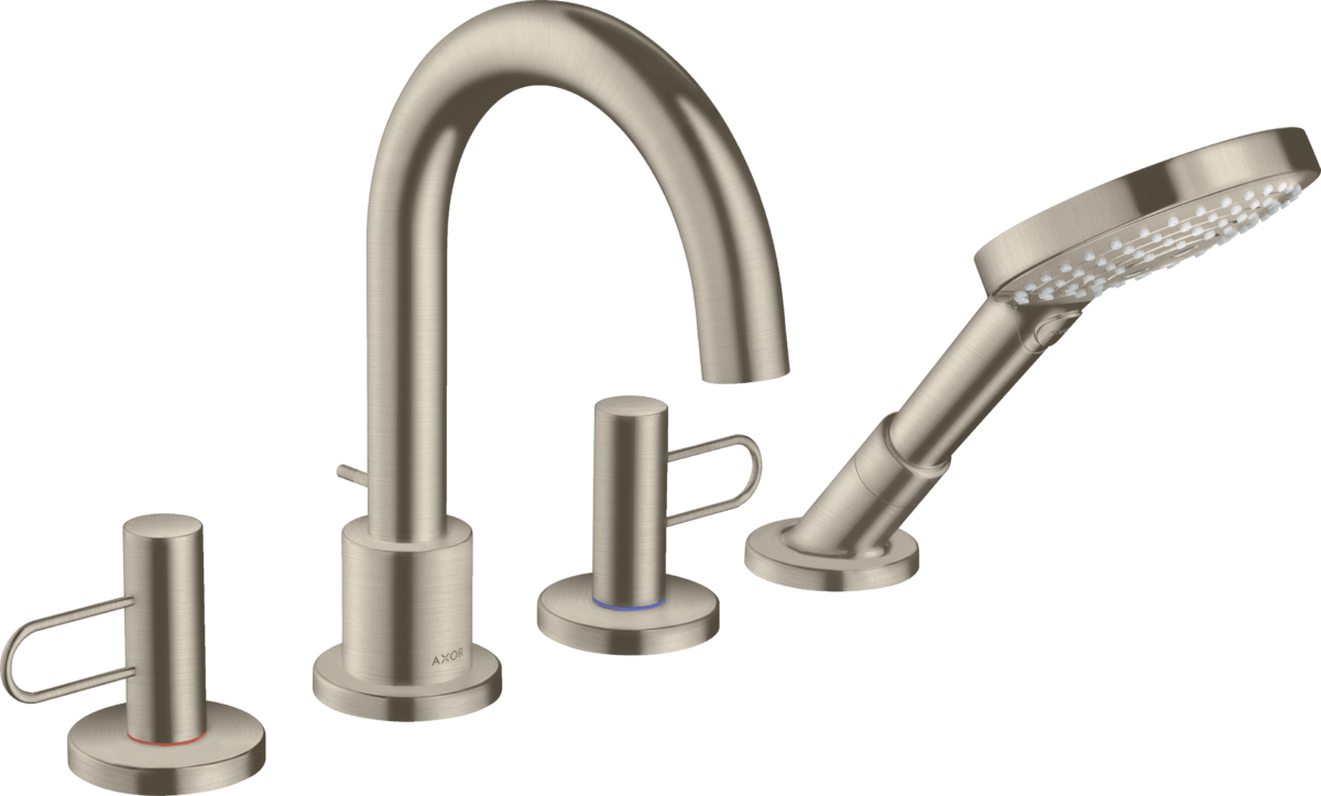 HANSGROHE AXOR Uno 4-Loch Wannenrandarmatur mit Bügelgriffen #38445820