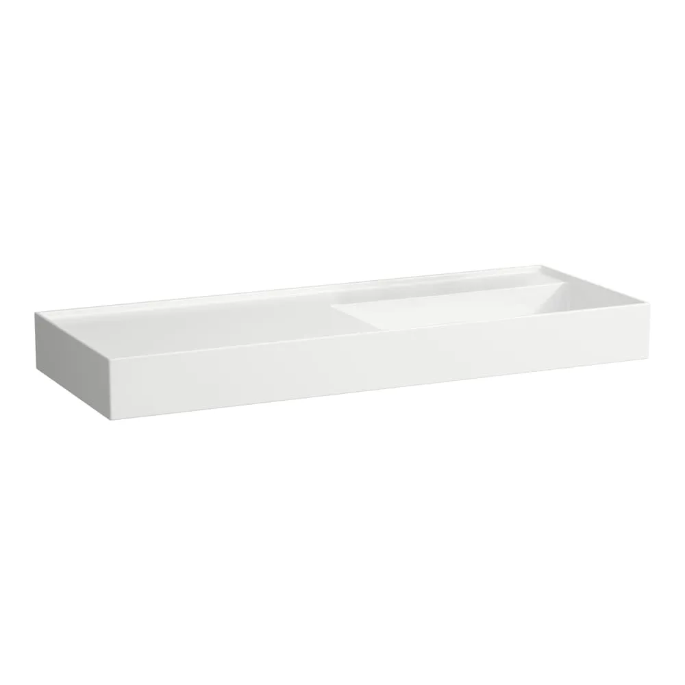 LAUFEN Kartell LAUFEN Waschtisch, Ablage links, mit verdecktem Ablauf 1200 x 460 x 120 mm #H813333A001121 - A00 - Weiẞ LCC Active (LAUFEN Clean Coat Active)