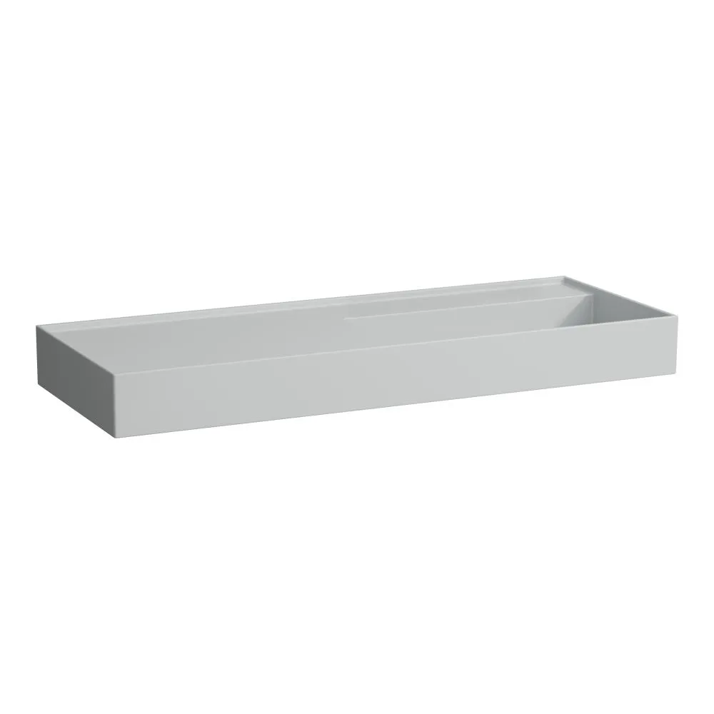 LAUFEN Kartell LAUFEN Waschtisch, Ablage links, mit verdecktem Ablauf 1200 x 460 x 120 mm #H8133337591121 - 759 - Grau matt