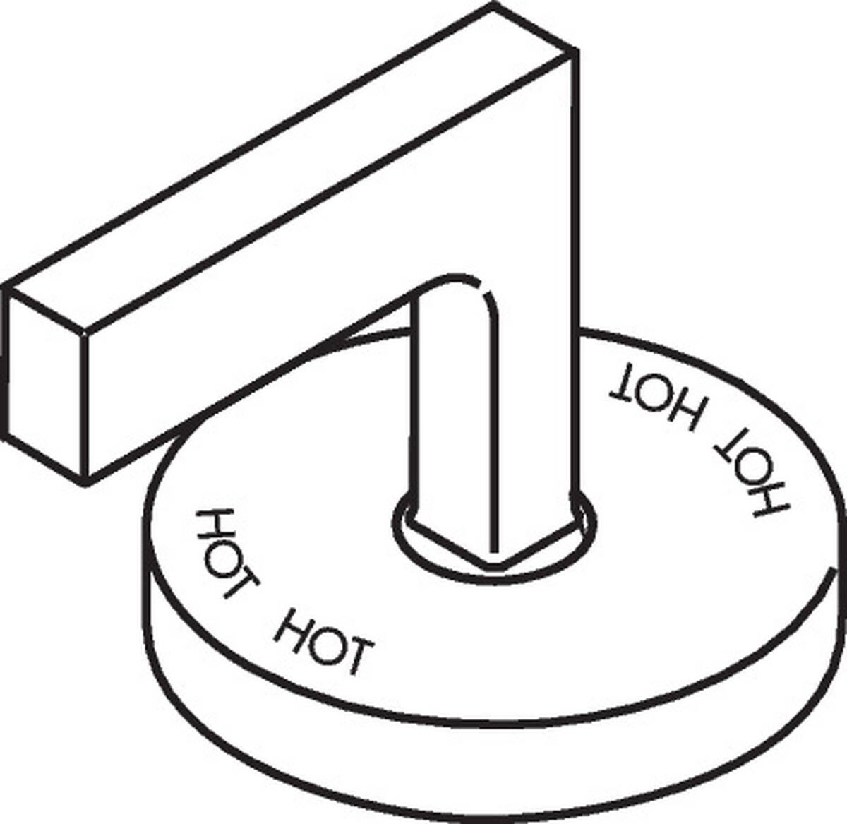 Bild von HANSGROHE Griff Warmwasserseite #39094000