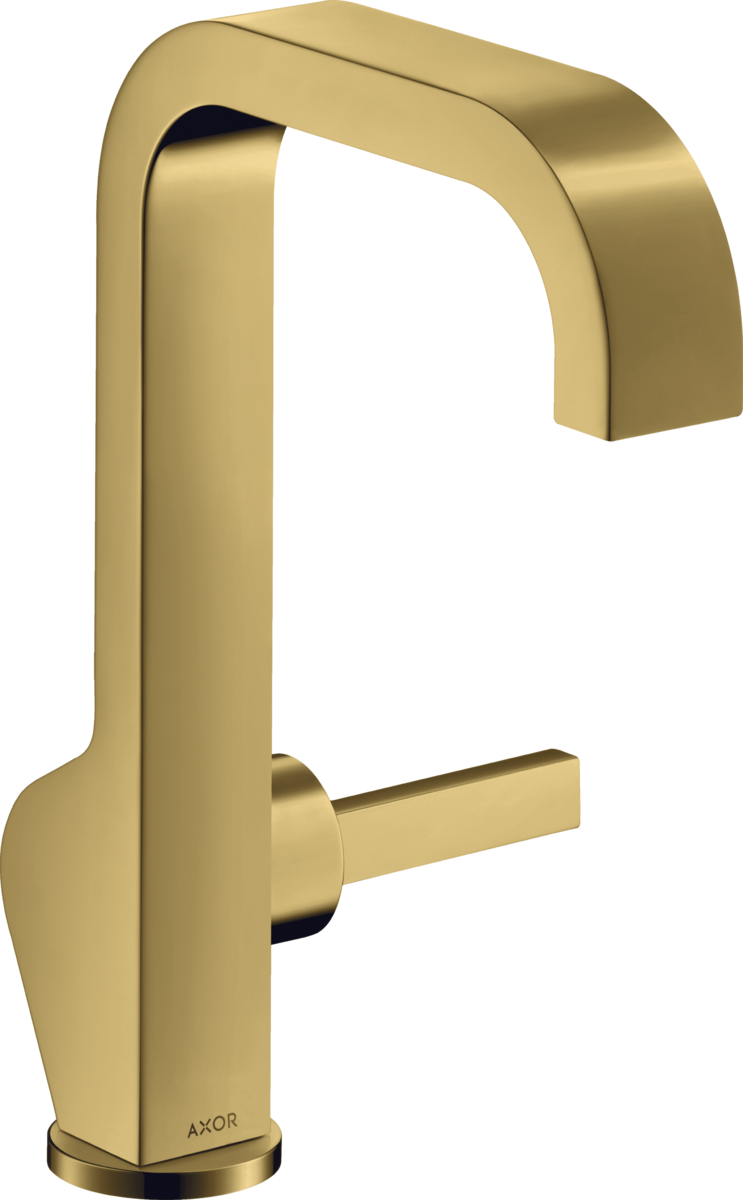 HANSGROHE AXOR Citterio Einhebel-Waschtischmischer 190 mit Pingriff und Ablaufgarnitur #39037990 - Polished Gold Optic