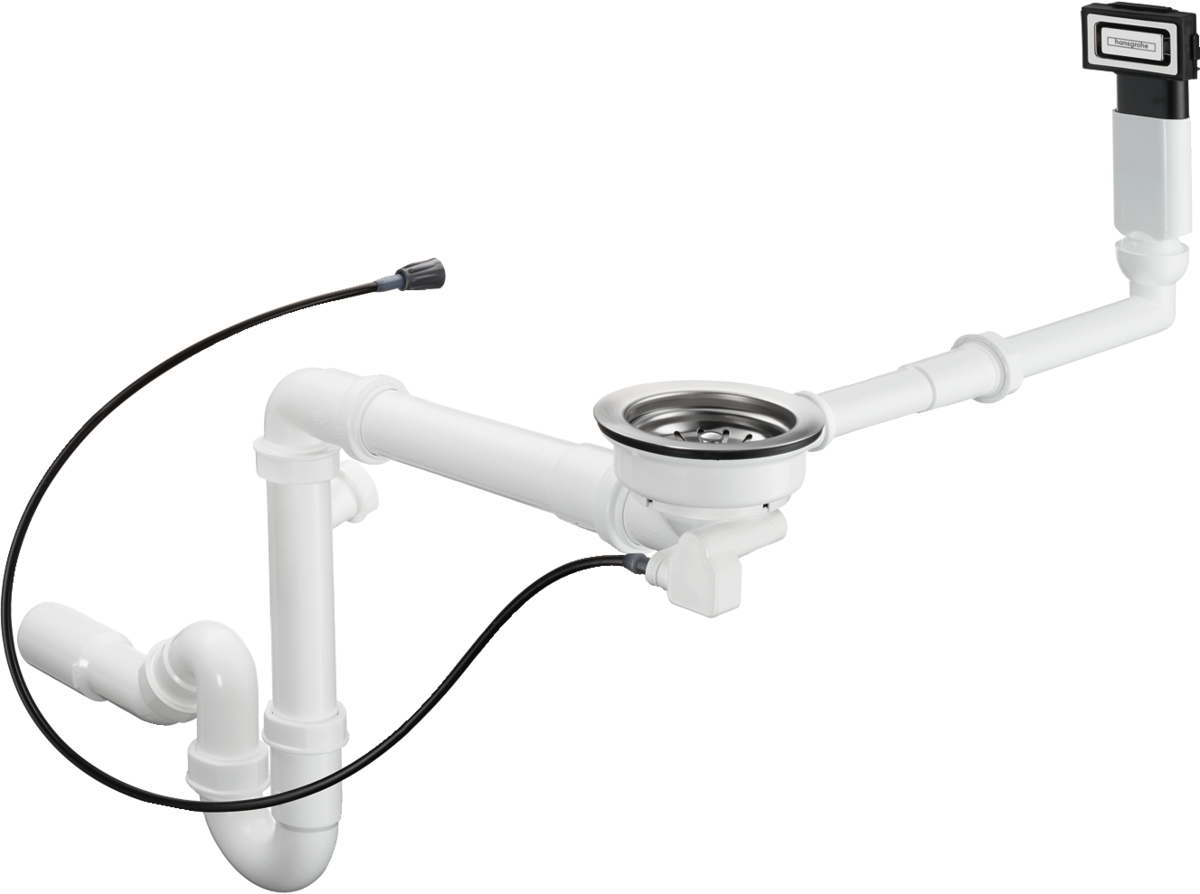HANSGROHE D16-12 Automatische Ab- und Überlaufgarnitur für Einzelbecken Granit Select #43947000