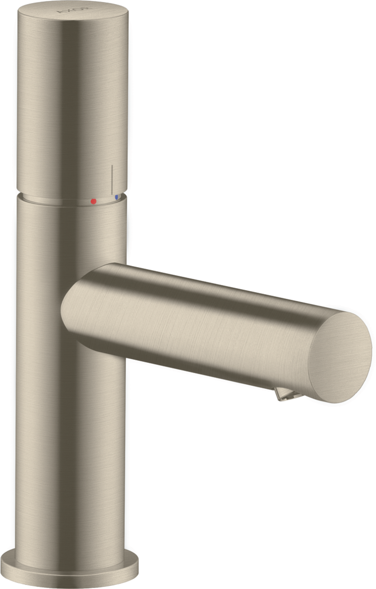 Bild von HANSGROHE AXOR Uno Einhebel-Waschtischmischer 80 mit Zerogriff und Ablaufgarnitur #45005820 - Brushed Nickel