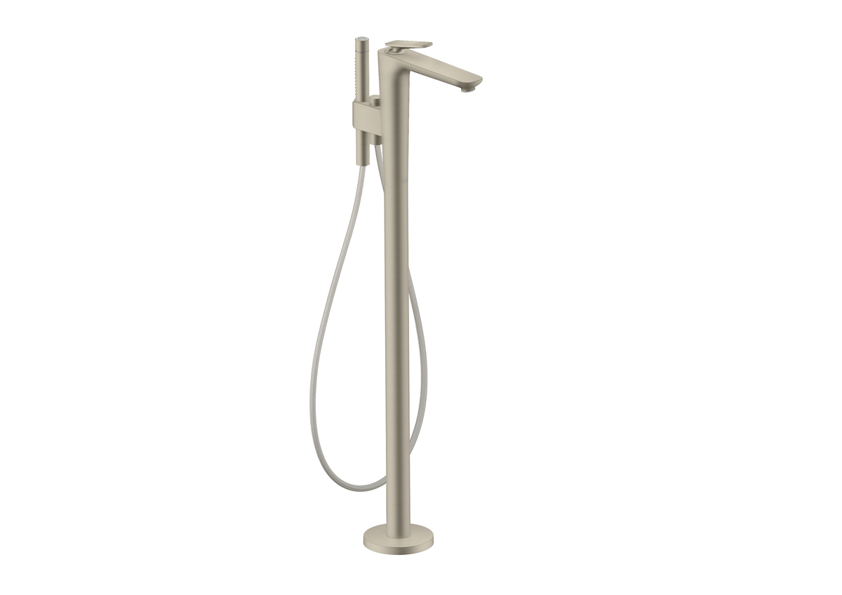 Bild von HANSGROHE AXOR Citterio C Einhebel-Wannenmischer bodenstehend - Cubic cut #49441820 - Brushed Nickel