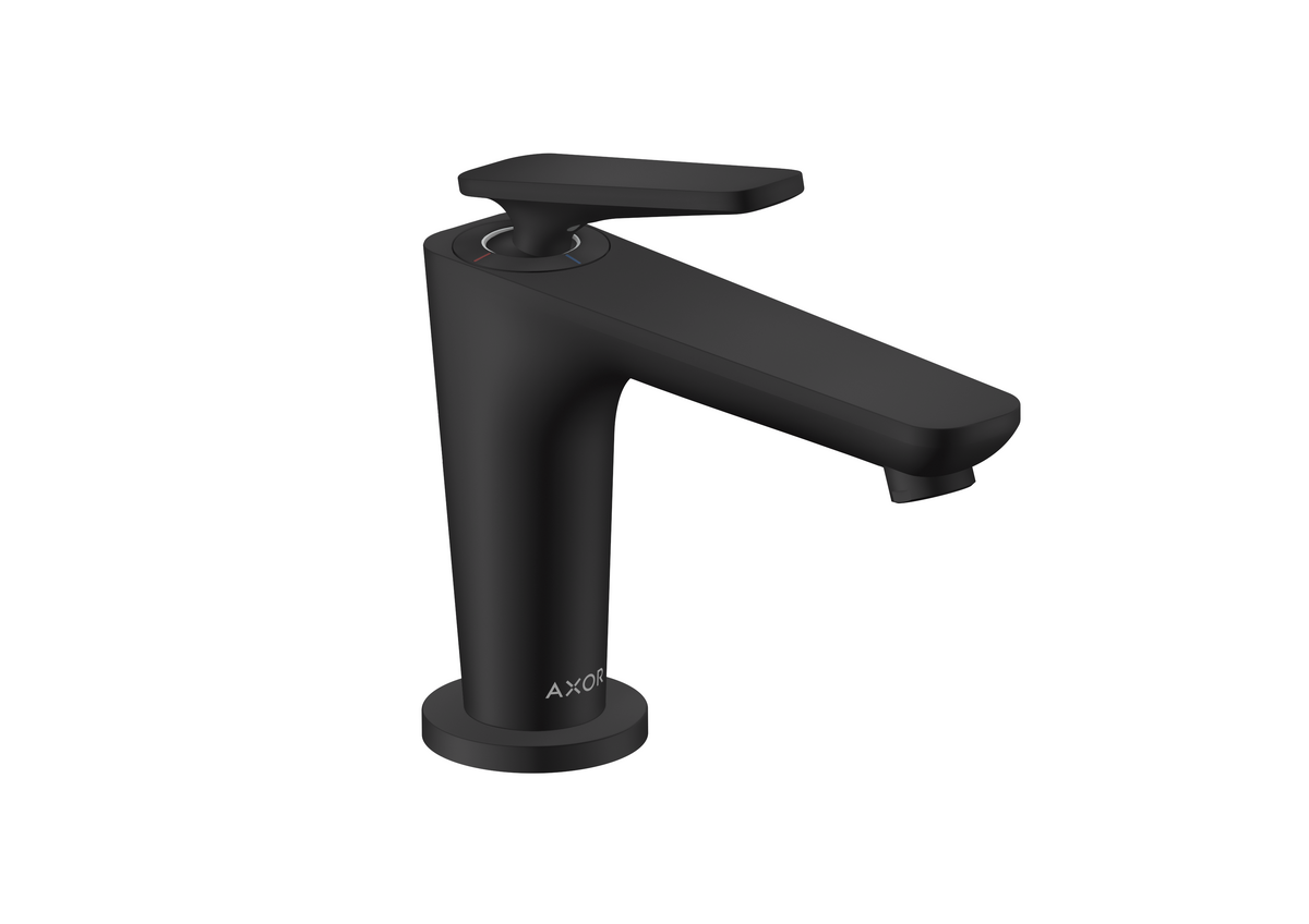 Bild von HANSGROHE AXOR Citterio C Einhebel-Waschtischmischer 90 mit CoolStart für Handwaschbecken und Ablaufgarnitur #49020670 - Mattschwarz