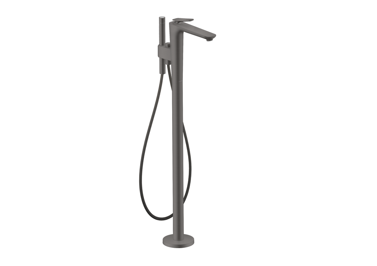 Bild von HANSGROHE AXOR Citterio C Einhebel-Wannenmischer bodenstehend - Cubic cut #49441340 - Brushed Black Chrome