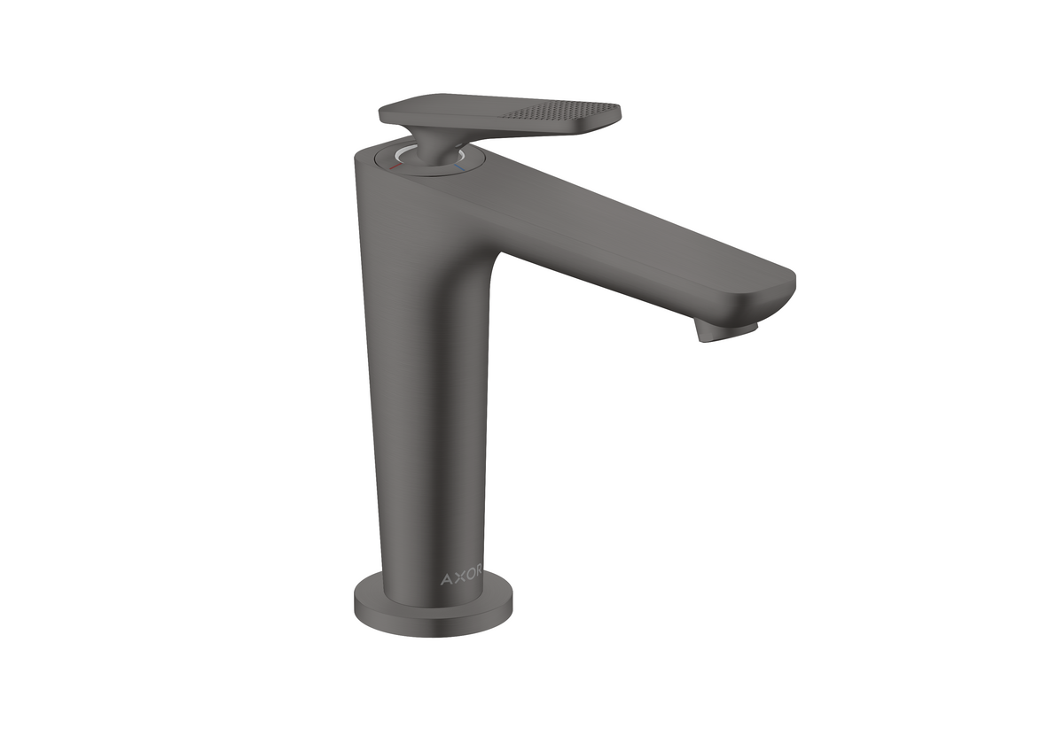 Bild von HANSGROHE AXOR Citterio C Einhebel-Waschtischmischer 125 mit CoolStart mit Ablaufgarnitur - Cubic cut #49041340 - Brushed Black Chrome