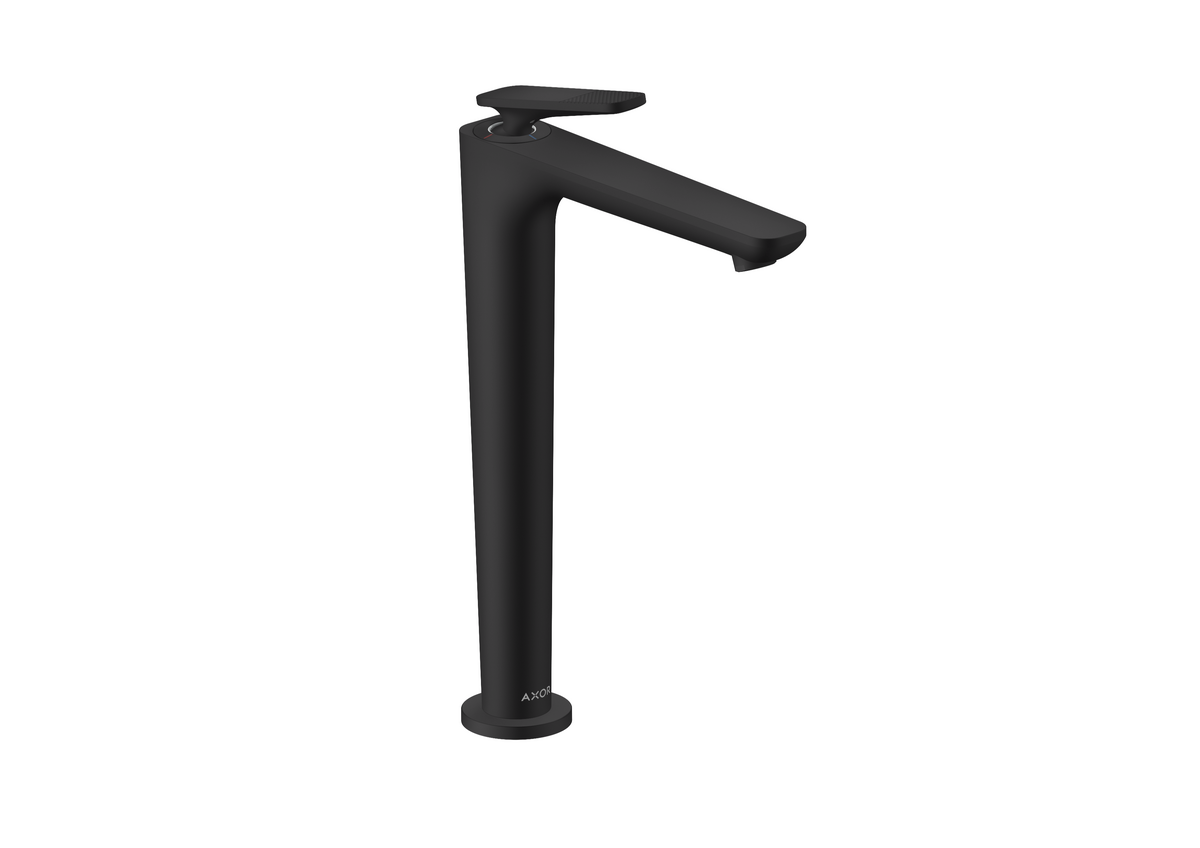 Bild von HANSGROHE AXOR Citterio C Einhebel-Waschtischmischer 250 mit CoolStart mit Ablaufgarnitur - Cubic cut #49051670 - Mattschwarz