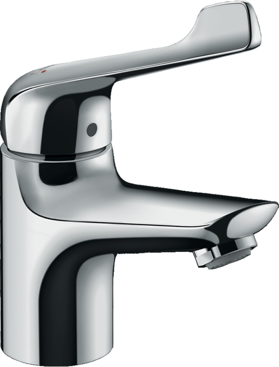 HANSGROHE Novus Einhebel-Waschtischmischer 70 mit extra langem Comfortgriff 11,8 cm und Zugstangen-Ablaufgarnitur #71920000
